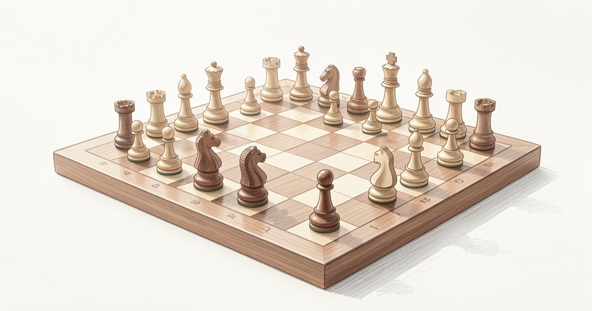 Position de départ du Gambit Dame avec les pions d4 et c4 des blancs