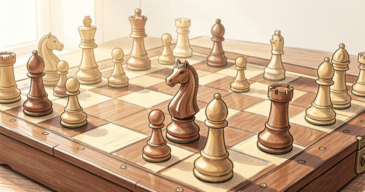 Plateau d'échecs en bois avec pièces en action pour jeu d'échecs gratuit