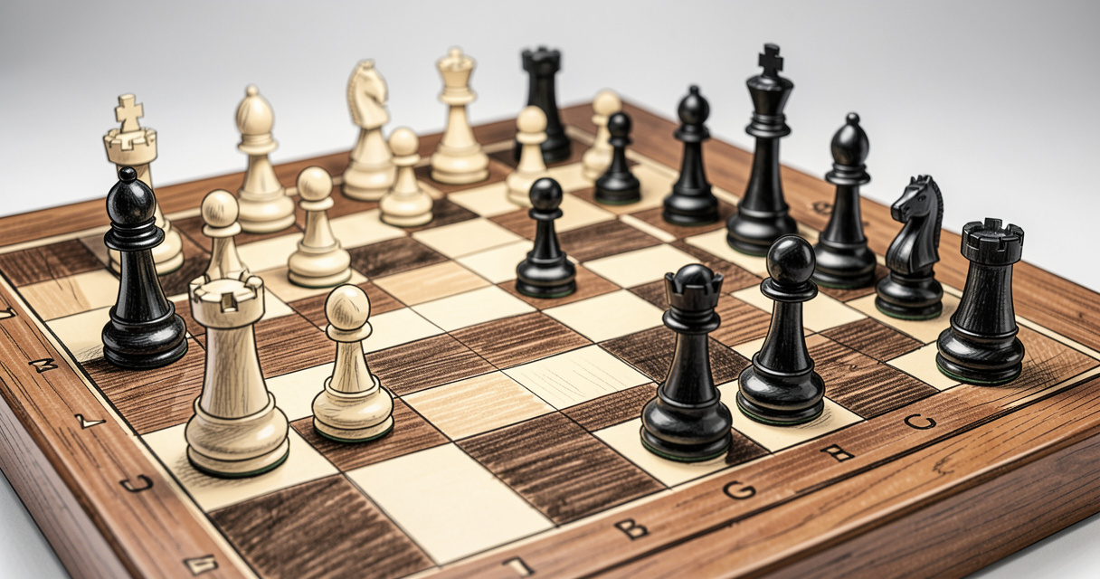 Position typique de la variante Dragon de la défense sicilienne au milieu de partie avec fou fianchetto noir