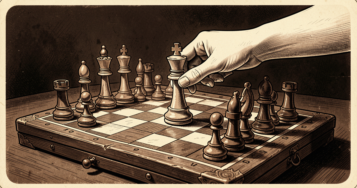 Histoire vraie Le Jeu de la dame : main de femme déplaçant une pièce d'échecs